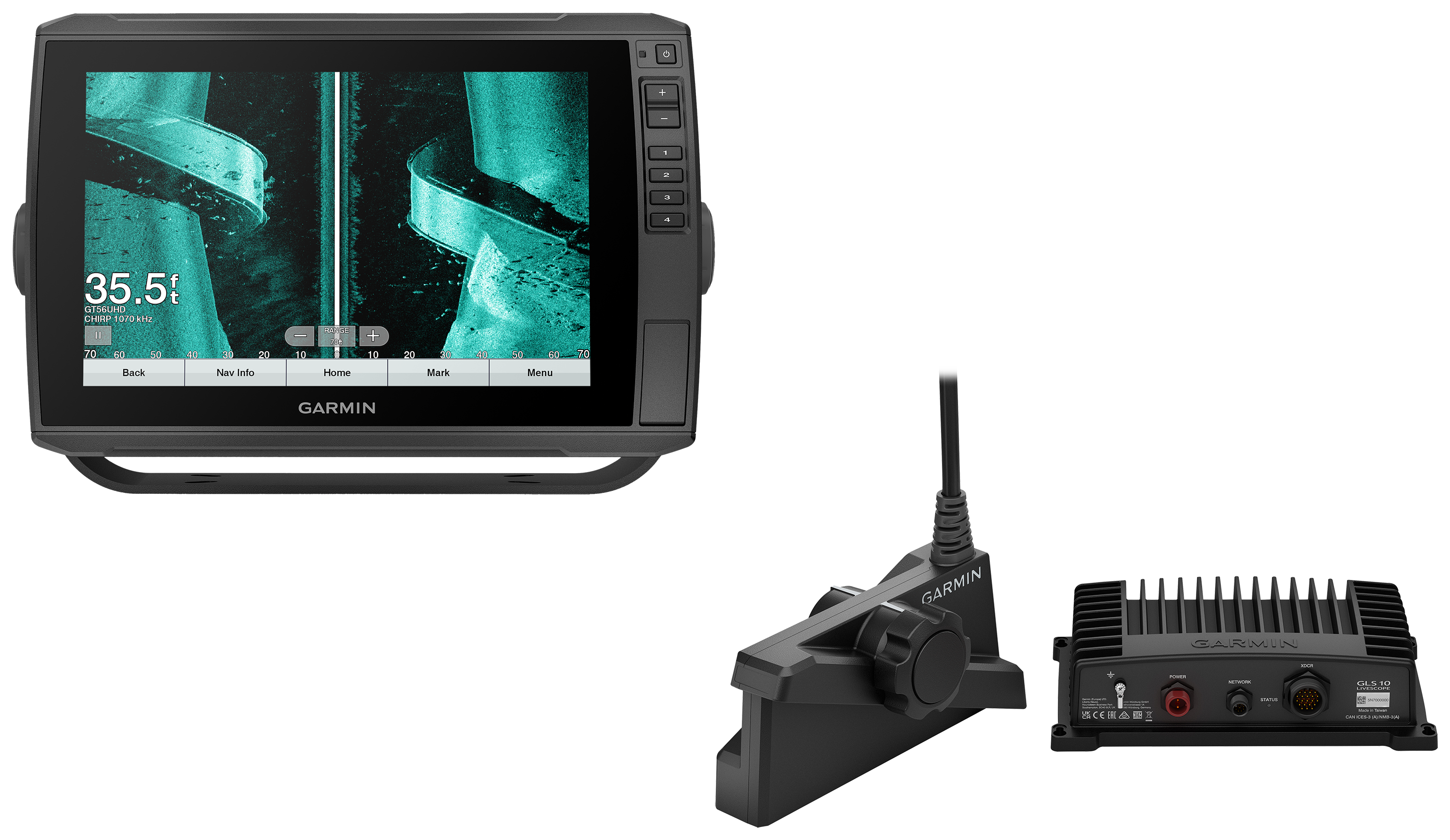 Garmin ECHOMAP Ultra 106sv Chartplotter/Fish Finder with LVS34